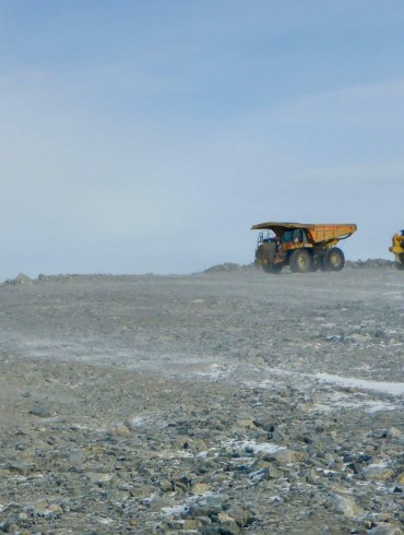 Work on Ekati's Point Lake project in March 2024 is seen in a GNWT inspector's photo.